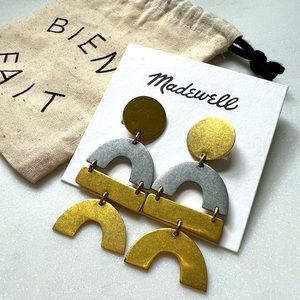 Madewell Two Tone Flatform Statement Earrings